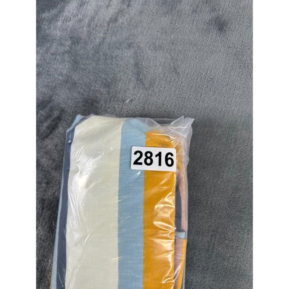 Vintage GUESS Originals Striped T-Shirt‎ Mens Small Yellow Blue White Spell out - Picture 8 of 8